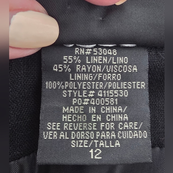 Black Linen Floral Embroidery Maxi Dress Size 12 - Picture 5 of 11